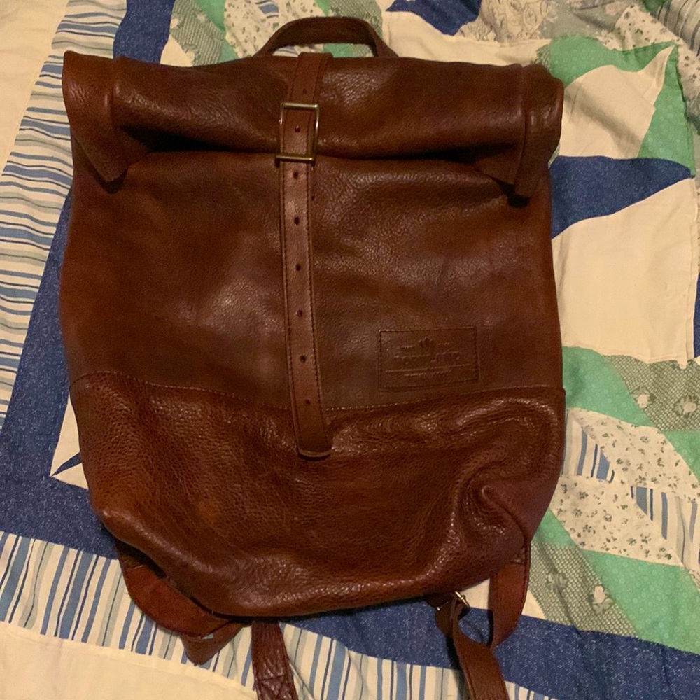 Portland Leather Rolltop Backpack- Oxblood